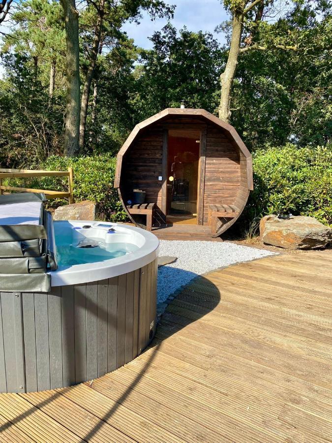 Luxe Finse Kota Met Jacuzzi En Saunabarrel De Zandhoef Eersel Esterno foto